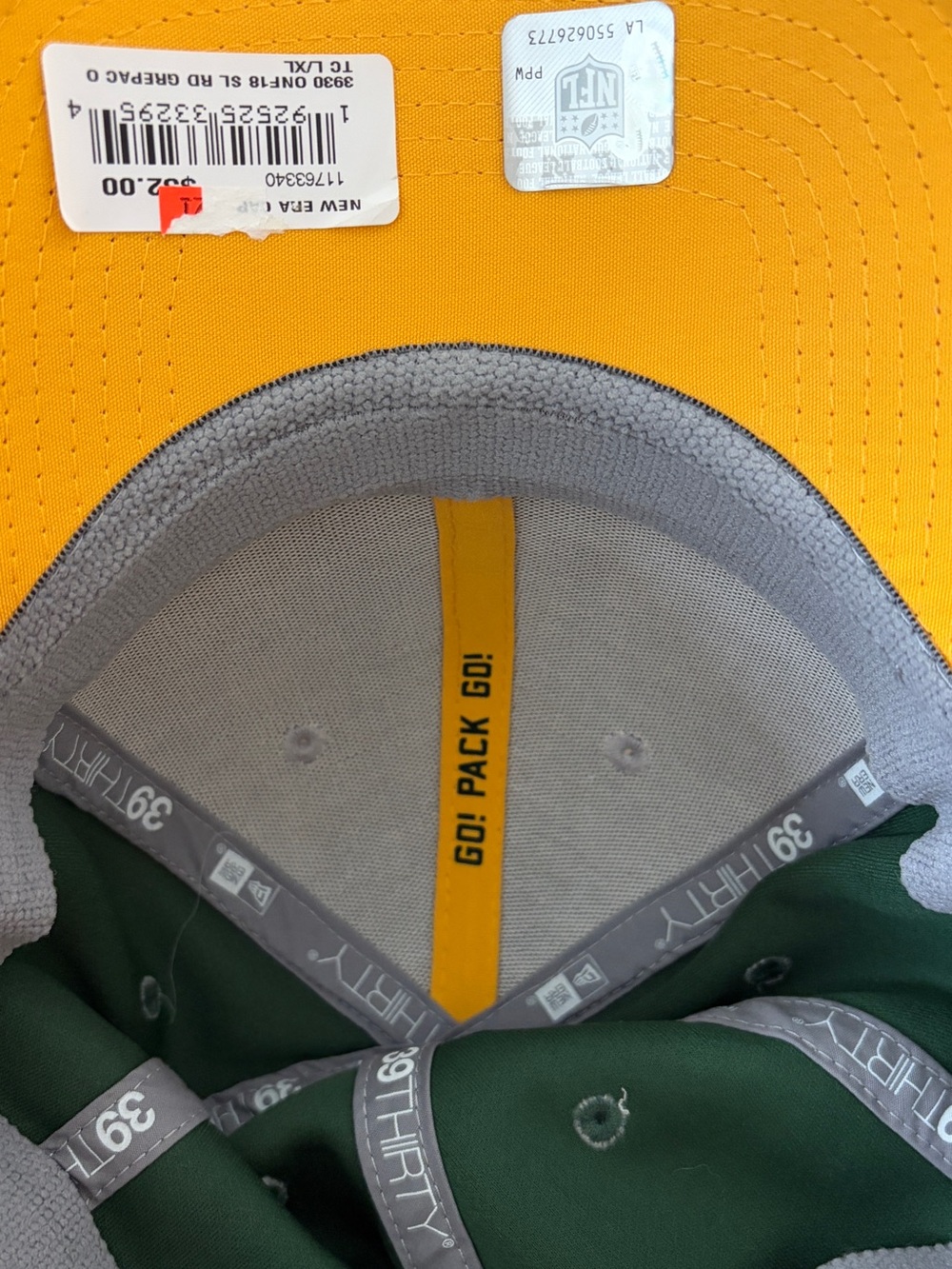 New Era Green & Gray Green Bay Packers 39THIRTY Stretch Fit Hat - Picture 5 of 5
